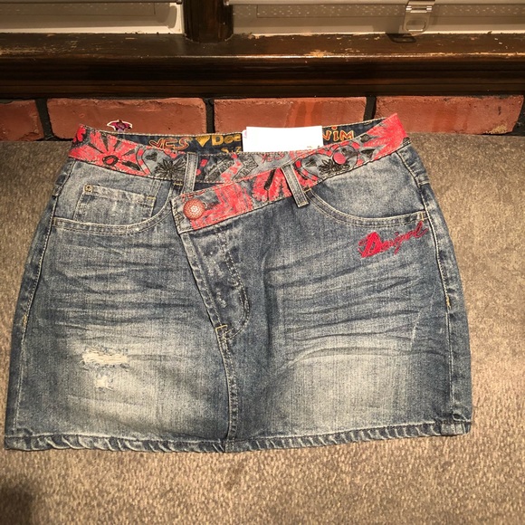 desigual denim skirt